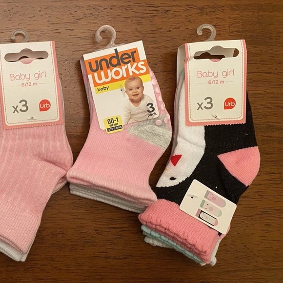 BRAND NEW Baby Girl Up To 6 Months Socks Bundles - Picture 2 of 2